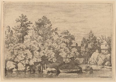 Cudgel大坝和盖板桥，可能约1645-1656年。 作者 阿拉特·范·埃弗丁根