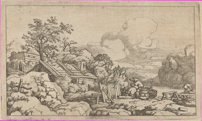 木匠的小屋，17世纪。 作者 阿拉特·范·埃弗丁根