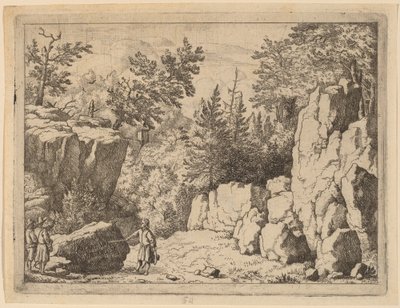岩石上的铭文，大概在1645-1656年。 作者 阿拉特·范·埃弗丁根