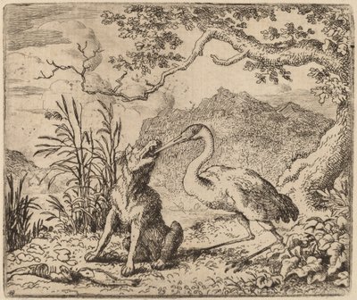 狼与鹤》，可能约1645-1656年。 作者 阿拉特·范·埃弗丁根