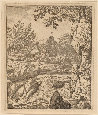 瀑布，大概在1645-1656年。 作者 阿拉特·范·埃弗丁根