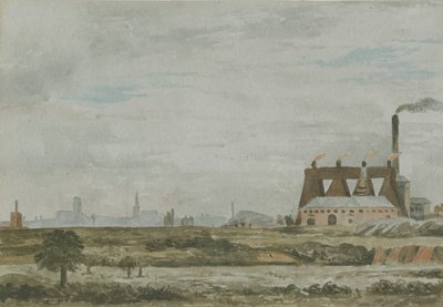 伍尔弗汉普顿（Wolverhampton）-南视图：水彩画，nd [c 1830] 作者 艾伦·爱德华·埃弗里特