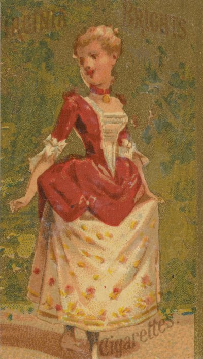 来自女孩和儿童系列N64，为Allen &...宣传Virginia Brights Cigarettes，1886年。 作者 艾伦和金特