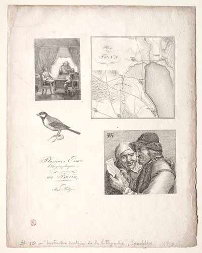 Lart de la litographie:Falger之后的四个主题。 作者 阿洛伊斯·塞内费尔德（Alois Senefelder）