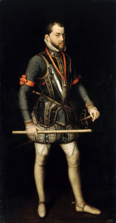 西班牙和葡萄牙国王腓力二世1527-1598年的肖像 作者 阿隆索·桑切斯·科洛