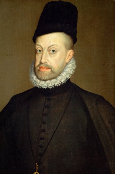菲利普二世（1527-1598年）肖像，西班牙和葡萄牙国王，1568年 作者 阿隆索·桑切斯·科洛