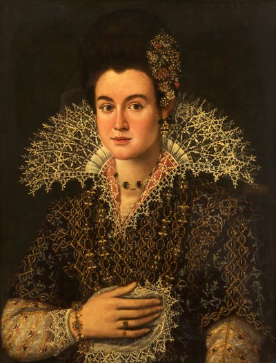 一位女士的画像 作者 Alonso Sánchez Coello