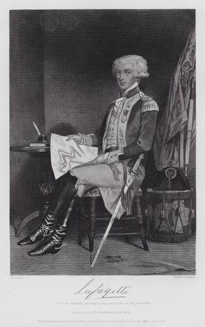 Gilbert-Motier De Lafayette (雕刻) 作者 阿隆佐（后）查佩尔