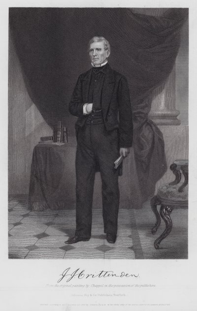 John J Crittenden（雕刻）。 作者 阿隆佐（后）查佩尔