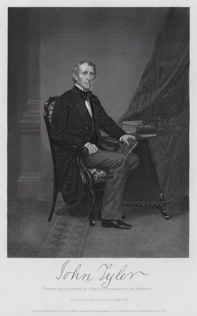 John Tyler (engraving) 作者 阿隆佐（后）查佩尔