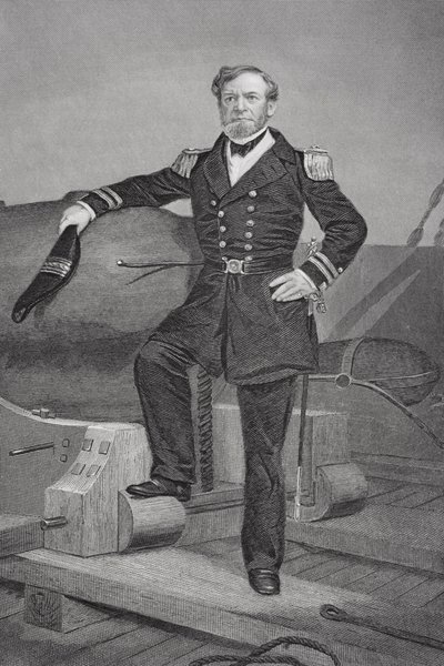 海军上将Andrew Hull Foote的肖像（1806-63） 作者 Alonzo Chappel