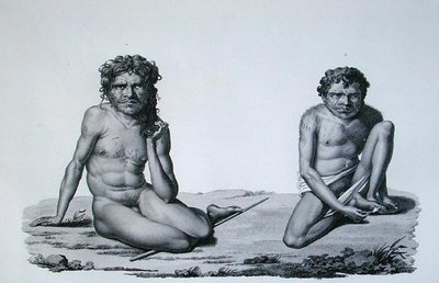 杰克逊港，新荷兰。来自蓝山的原住民，摘自Forget雕刻的 "Voyage Autour du Monde sur les Corvettes de L