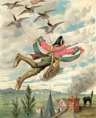 男爵蒙克豪森冒险（chromolitho） 作者 阿方斯·阿道夫·比哈德