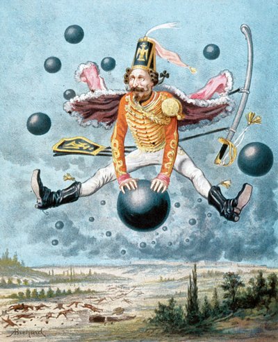男爵Munchausen令人惊讶的冒险，Alphonse Adolphe Bichard（1879）的插图 作者 Alphonse Adolphe Bichard