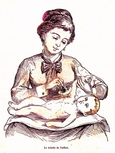 儿童的厕所 - 正常生活与健康》，J. Rengade 著。A. Demarle 绘制，1881 年 作者 阿方斯·德马尔