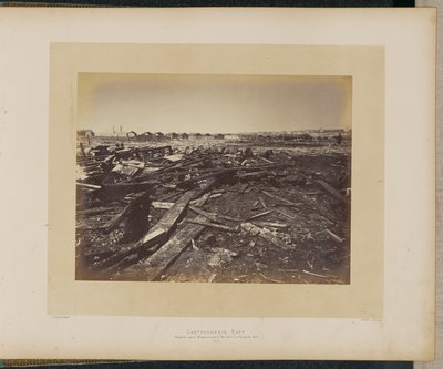 Cartoucherie Rapp.1871 年 5 月 17 日香榭丽舍大街爆炸后的灾难。 作者 阿尔方斯·J·李伯特