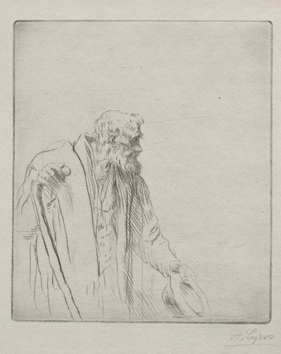 一个乞丐。 作者 阿方斯·莱格罗斯（Alphonse Legros）
