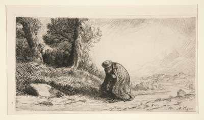 沿着小巷前进的流浪者 作者 阿方斯·莱格罗斯（Alphonse Legros）