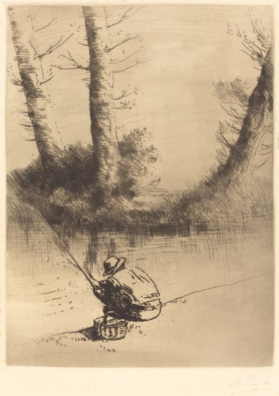 垂钓者 垂钓者。 作者 阿方斯·莱格罗斯（Alphonse Legros）