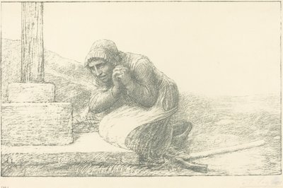 At the Foot of the Cross Au pied de la croix. 作者 阿方斯·莱格罗斯（Alphonse Legros）