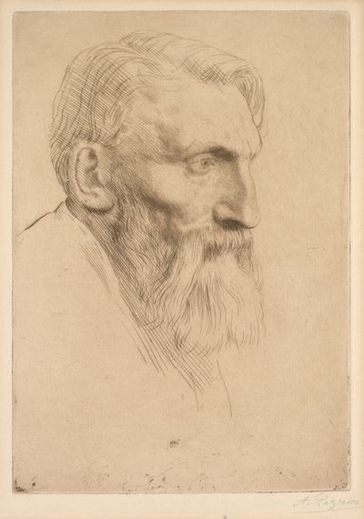 奥古斯特·罗丹（1881）。 作者 阿方斯·莱格罗斯（Alphonse Legros）