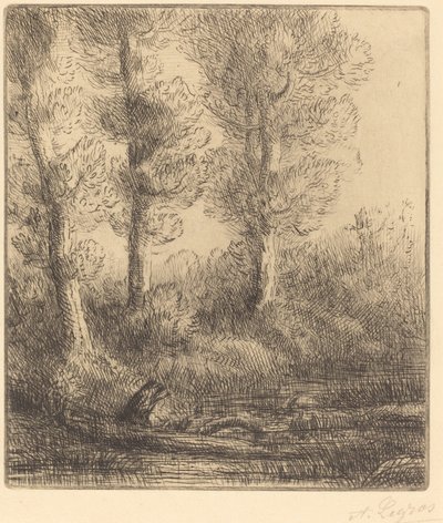 圣普雷河岸边的圣普雷河。 作者 阿方斯·莱格罗斯（Alphonse Legros）