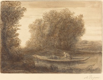 Bend in the River Un coin de riviere. 作者 阿方斯·莱格罗斯（Alphonse Legros）