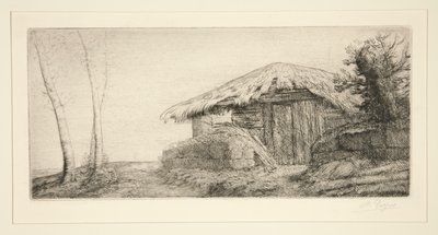 山坡上的牧羊人小屋（牧羊人 作者 阿方斯·莱格罗斯（Alphonse Legros）