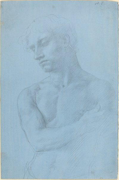裸体男子半身像 作者 阿方斯·莱格罗斯（Alphonse Legros）