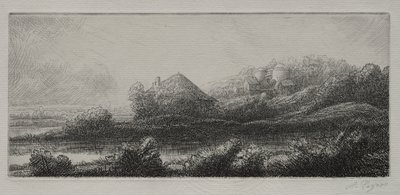 沼泽中的小屋 作者 阿方斯·莱格罗斯（Alphonse Legros）