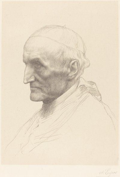 红衣主教曼宁，第二盘。 作者 阿方斯·莱格罗斯（Alphonse Legros）