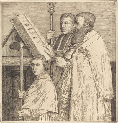 合唱团，第二板块 Le lutrin. 作者 阿方斯·莱格罗斯（Alphonse Legros）