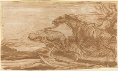 死亡和它的马。 作者 阿方斯·莱格罗斯（Alphonse Legros）