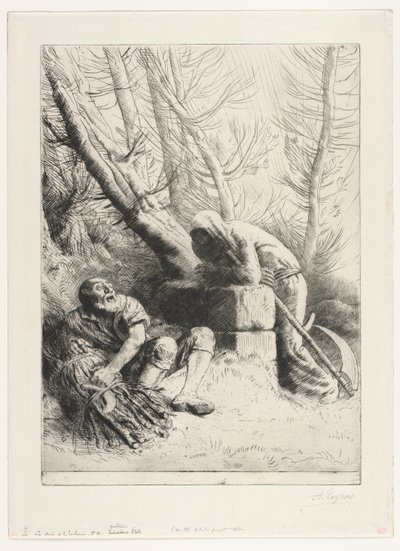 死亡与樵夫 作者 阿方斯·莱格罗斯（Alphonse Legros）