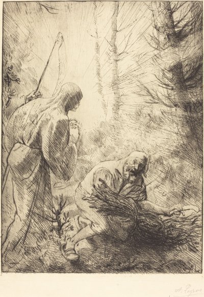 死亡与樵夫》，第二版 《死亡与樵夫》。 作者 阿方斯·莱格罗斯（Alphonse Legros）
