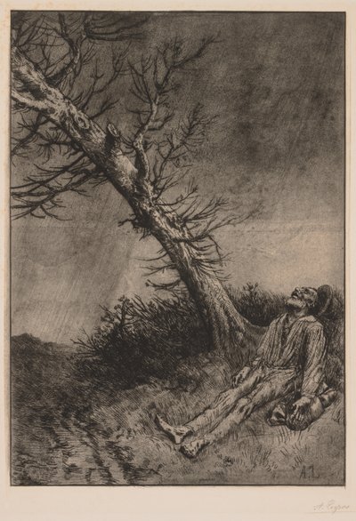 流浪者之死。 作者 阿方斯·莱格罗斯（Alphonse Legros）