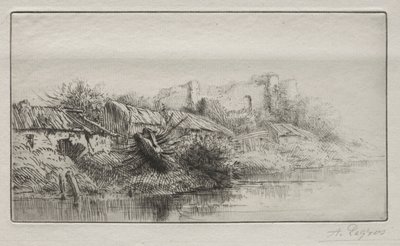 荒芜的村庄。 作者 阿方斯·莱格罗斯（Alphonse Legros）