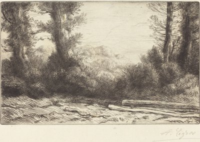 木头的边缘Lisiere de bois。 作者 阿方斯·莱格罗斯（Alphonse Legros）