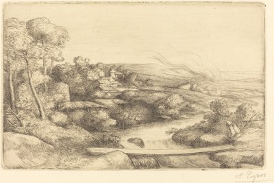 人行桥(La passerelle) 作者 阿方斯·莱格罗斯（Alphonse Legros）