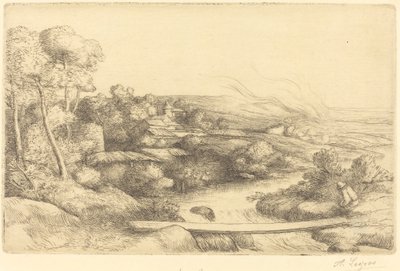 人行桥 La passerelle. 作者 阿方斯·莱格罗斯（Alphonse Legros）