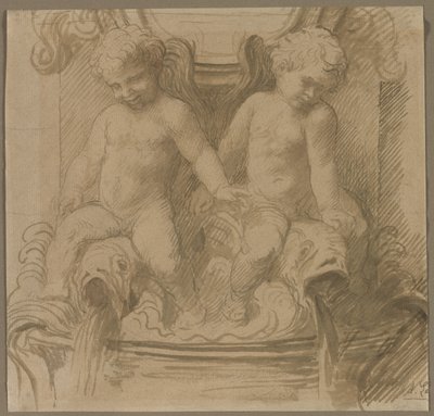 骑海豚的普蒂喷泉 作者 阿方斯·莱格罗斯（Alphonse Legros）