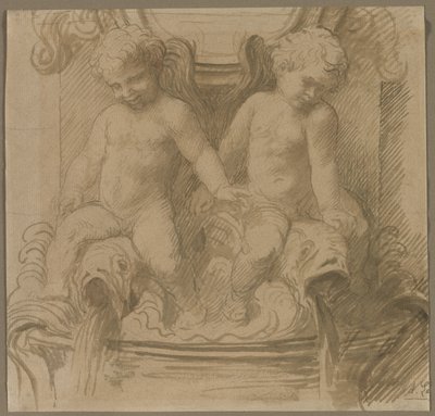 1800年代后半期，布特骑海豚喷泉。 作者 阿方斯·莱格罗斯（Alphonse Legros）