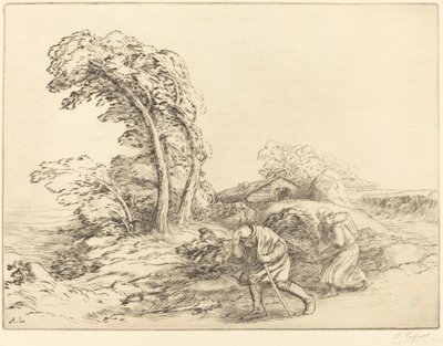 Gust of Wind Un coup de vent. 作者 阿方斯·莱格罗斯（Alphonse Legros）