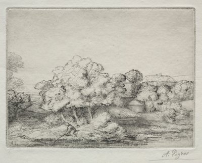 湖边的小村庄 作者 阿方斯·莱格罗斯（Alphonse Legros）