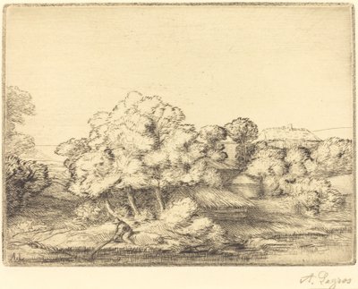 湖边的小村庄 Le hameau pres du lac. 作者 阿方斯·莱格罗斯（Alphonse Legros）