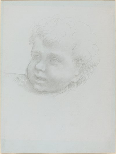 一个孩子的头。 作者 阿方斯·莱格罗斯（Alphonse Legros）
