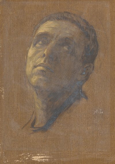 眼睛上翻的男人头像 作者 阿方斯·莱格罗斯（Alphonse Legros）