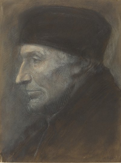 戴头盔的男人的头。 作者 阿方斯·莱格罗斯（Alphonse Legros）
