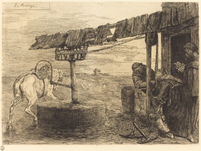 马拉磨坊（Le manege） 作者 阿方斯·莱格罗斯（Alphonse Legros）