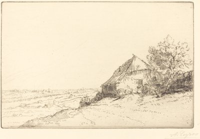 山坡上的小屋(Masure sur la colline) 作者 阿方斯·莱格罗斯（Alphonse Legros）